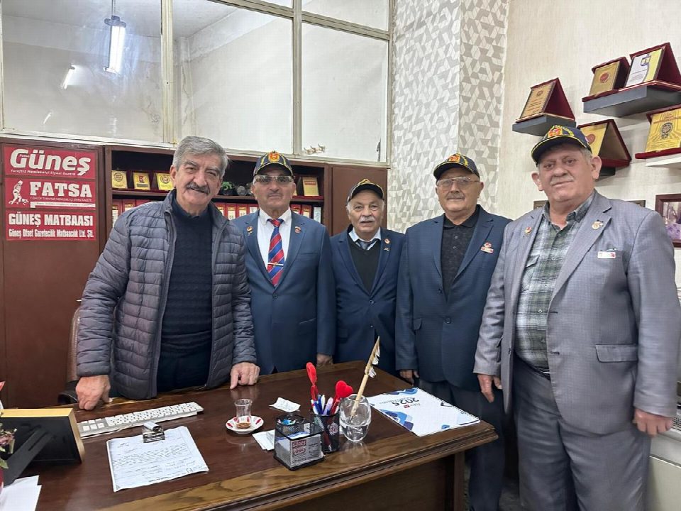 TÜRKİYE MUHARİP GAZİLER DERNEĞİ FATSA ŞUBESİ GAZETEMİZİ ZİYARET ETTİ