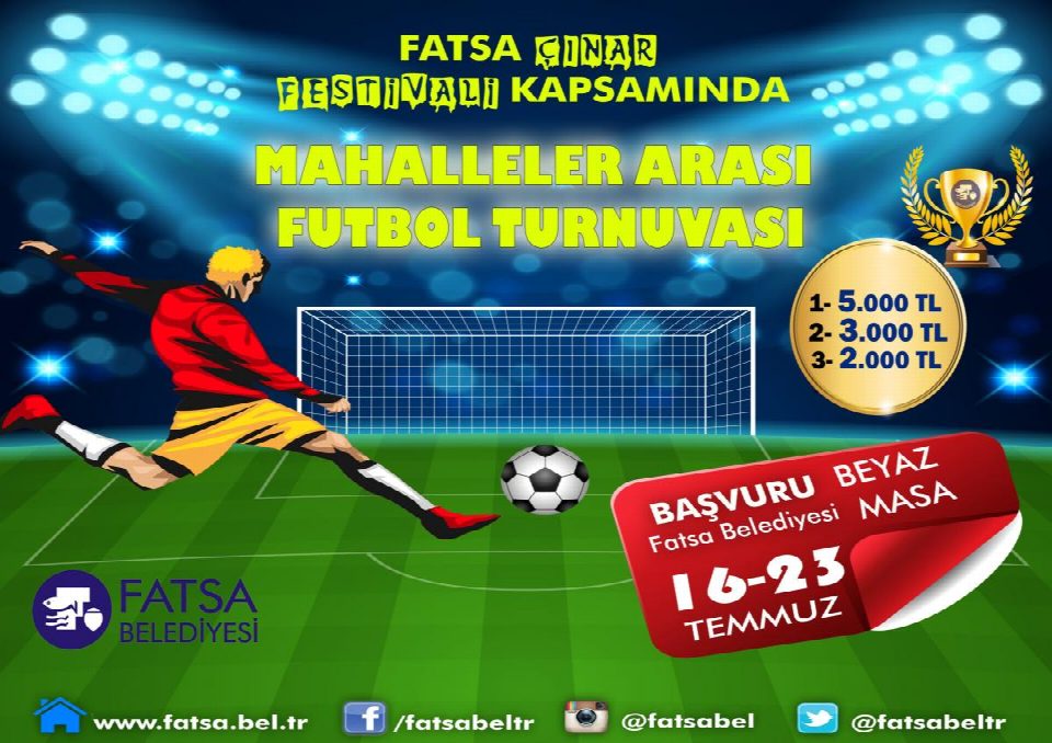 Fatsa Belediyesi Mahalleler Arası Futbol Turnuvası Düzenliyor