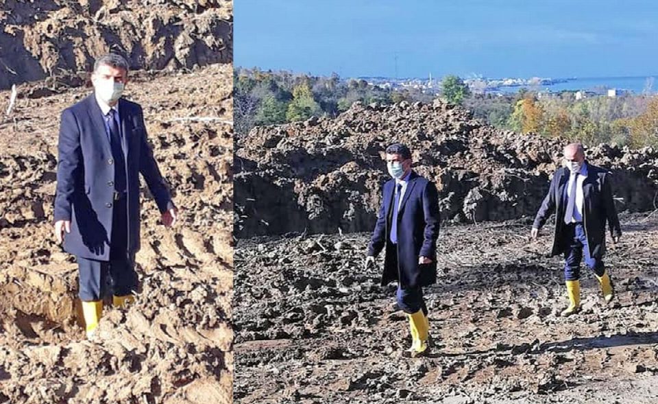 Madenci Şirketin yaptıracağı okulun hafriyat çalışması başladı