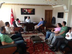 Fatsa Belediyespor Yönetimi Kaymakam Atmaca'yi ziyaret etti
