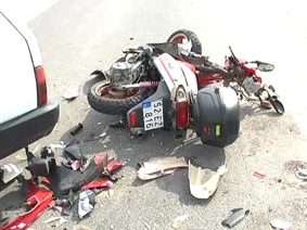 TRAFİK KAZASINDA 1 KİŞİ YARALANDI
