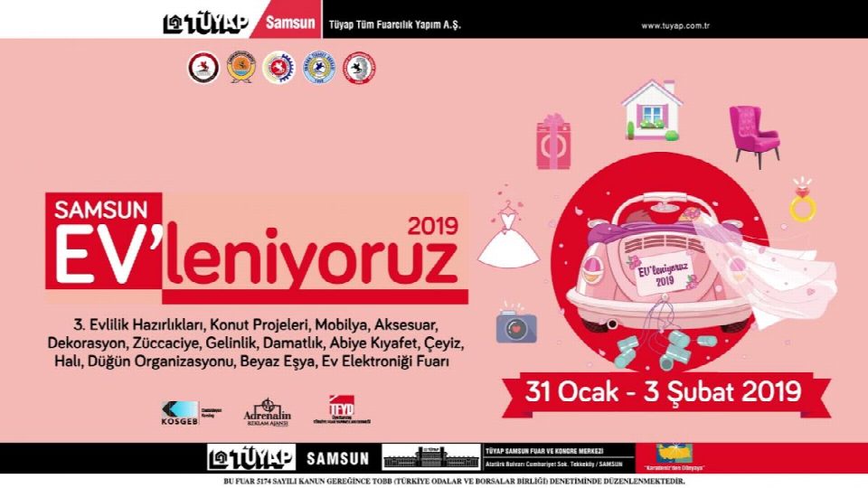 "Samsun EV'leniyoruz Fuarı 2019" kapılarını 3. kez açacak.