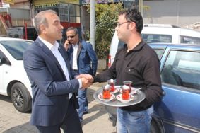 BAŞKAN ENGİN TEKİNTAŞ,1 MAYIS'TA ÇALIŞAN İŞÇİLERİ ZİYARET ETTİ