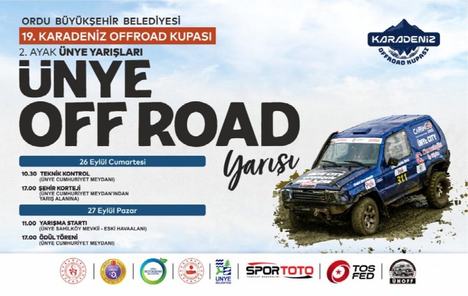 OFF ROAD tutkunları Ünye’de buluşacak