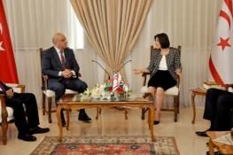 Kuzey Kıbrıs Cumhuriyet Meclisi Başkanı Sibel Siber, Azerbaycan-Türkiye İşadamları Birliği (ATİB) heyetini kabul etti