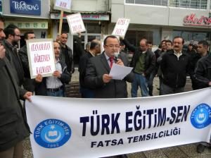 Türk Eğitim-Sen Fatsa İlçe Başkanlarından Cevat Erbil “Her şeyi devletten beklemeyin, yerel imkânlarla bunları sağlamaya çalışın”