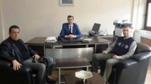 TÜRKİYE OKÇULUK FEDERASYON BAŞKANI ABDULLAH TOPALOĞLU FATSA GENÇLİK VE SPOR İLÇE MÜDÜRÜ HALİL BEKYÜREK'İ ZİYARET ETTİ