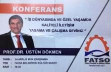 PROF.DR. ÜSTÜN DÖKMEN FATSALILARLA BULUŞACAK
