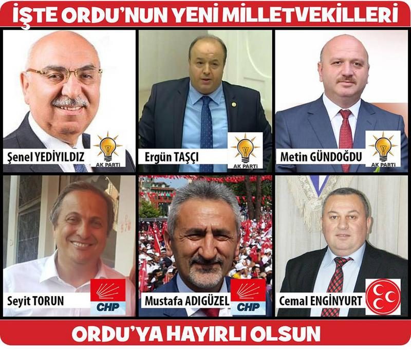 AK Parti 3, CHP 2, MHP 1 milletvekili ile mecliste