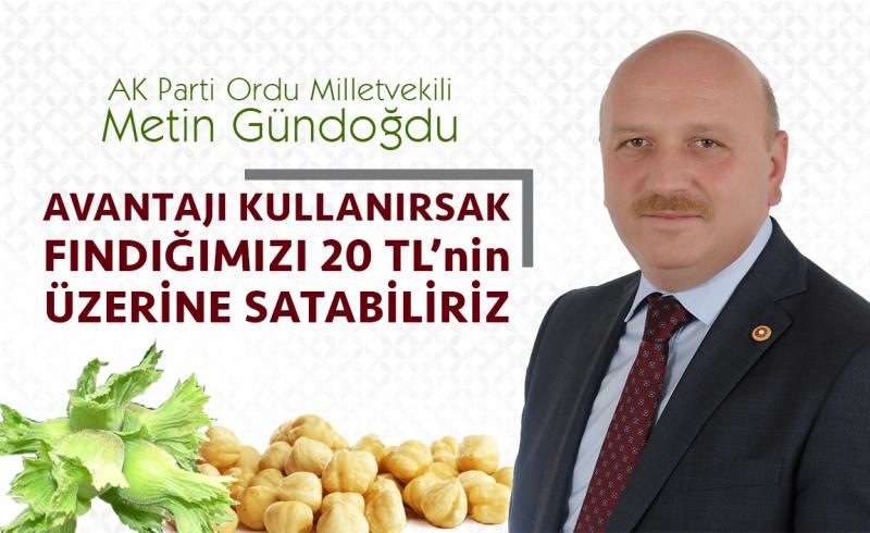 Metin Gündoğdu “Fındığımızı 20 TL’nin Üzerine Satabiliriz”