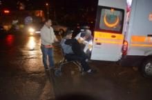 TRAFİK KAZASI'NDA YARALANDI